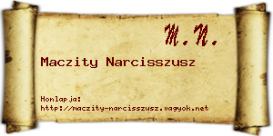Maczity Narcisszusz névjegykártya